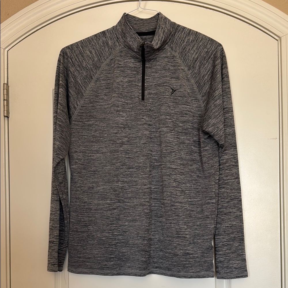 Men’s Old Navy Active Gray Quarter-Zip Pullover Medium athletic